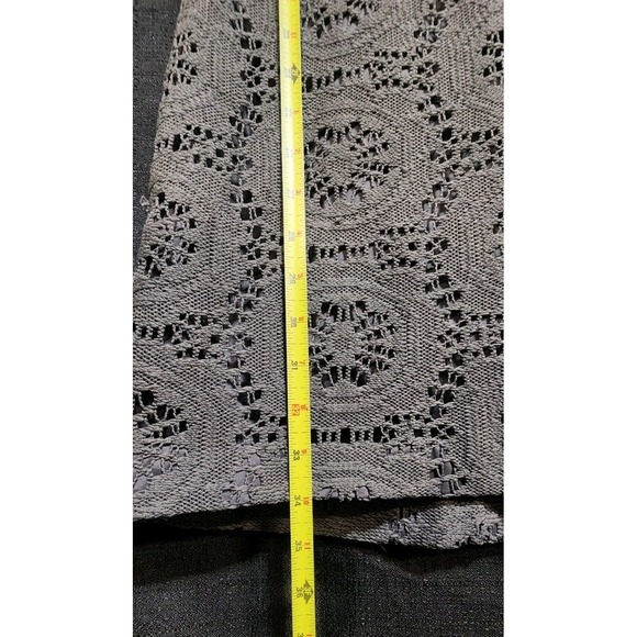 ADRIANA PAPELL Gray Embroidered Shift Dress Cutout Business Casual Lined Sz 4 - Picture 6 of 10